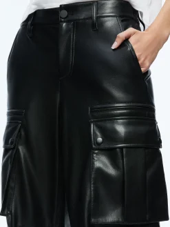 Alice and Olivia VEGAN LEATHER|ESSENTIALS*JOETTE VEGAN LEATHER CARGO PANT
