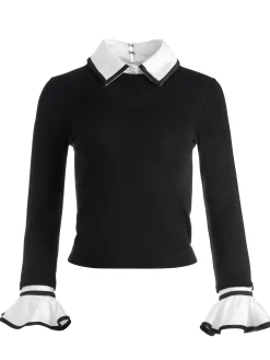 Alice and Olivia ESSENTIALS|THE WORKWEAR EDIT*JUSTINA COMBINATION SWEATER