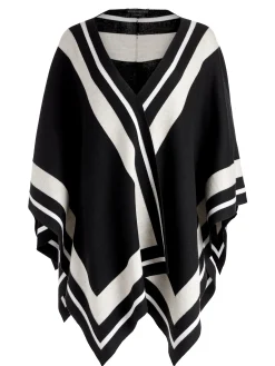 Alice and Olivia ESSENTIALS|SWEATERS*KAMALA STRIPE PONCHO
