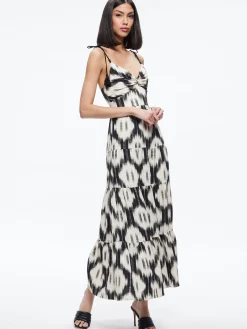 Alice and Olivia MAXI|DRESSES*KATARA TWIST TOP TIERED MAXI DRESS