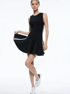Alice and Olivia ESSENTIALS|MINI*KIMI SIDE STRIPE MINI DRESS