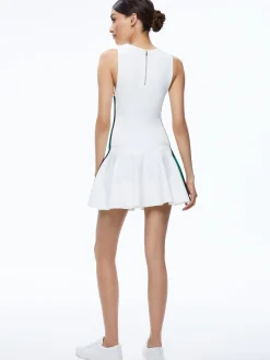 Alice and Olivia ESSENTIALS|MINI*KIMI SIDE STRIPE MINI DRESS