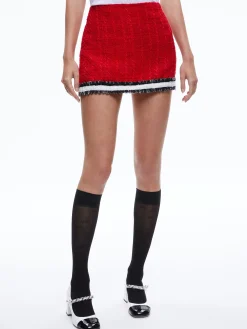 Alice and Olivia MATCHING SETS*LANDON TWEED CROPPED JACKET + RUBI TWEED MINI SKIRT