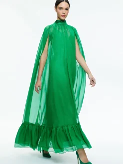 Alice and Olivia STACEY'S FAVORITES|GUEST OF*LANELLE MAXI CAPE DRESS