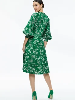 Alice and Olivia MIDI|DRESSES*LAYLA TIERED RUFFLE MIDI DRESS