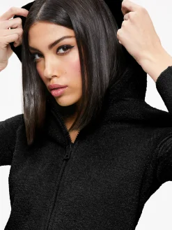 Alice and Olivia SWEATERS|TOPS*LIDELL CROPPED ZIP UP HOODIE