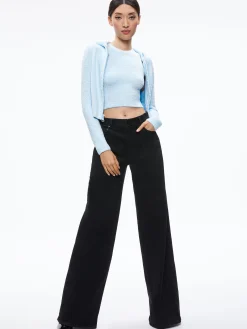 Alice and Olivia MATCHING SETS*LIDELL CROPPED ZIP UP HOODIE + AMITY SLEEVELESS CROPPED TANK