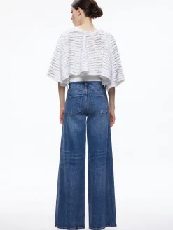 Alice and Olivia JACKETS + COATS*LOREE RUFFLE TIE FRONT CROPPED JACKET