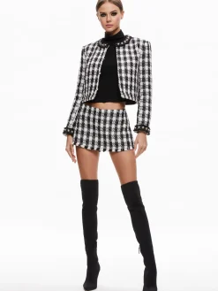 Alice and Olivia ESSENTIALS|SHORTS*MACE TWEED MINI SKORT