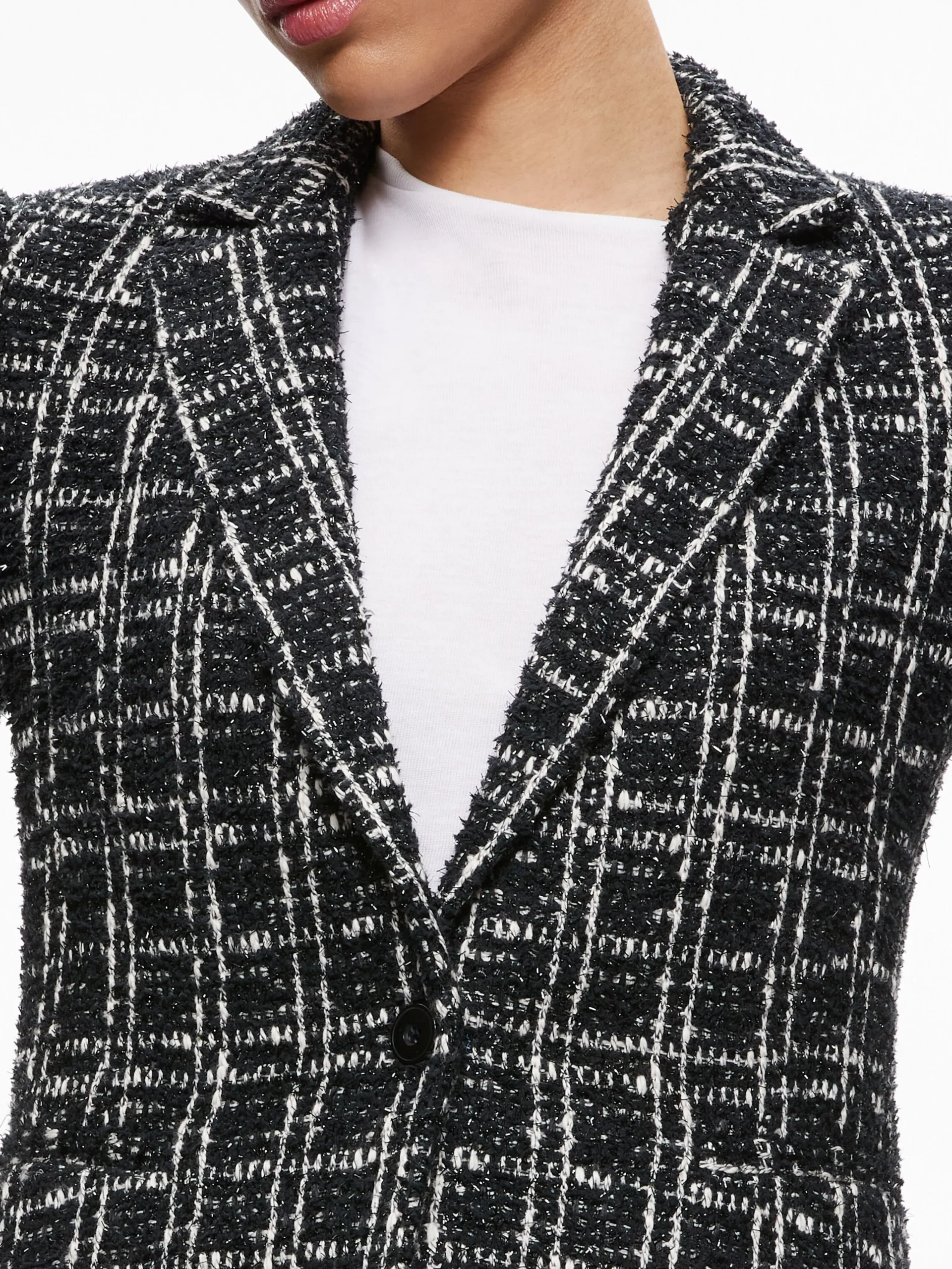 Alice and Olivia JACKETS + COATS*MACEY FITTED NOTCH COLLAR BLAZER