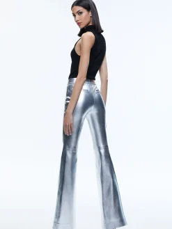 Alice and Olivia MATCHING SETS*MACEY METALLIC VEGAN LEATHER BLAZER + LIVI METALLIC VEGAN LEATHER PANT