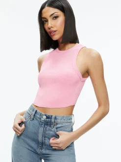 Alice and Olivia VALENTINE'S DAY EDIT|TOPS*MARIN CURVED HEM TANK