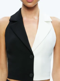 Alice and Olivia MATCHING SETS*MERI COLOR BLOCK BLAZER TOP + POMPEY COLOR BLOCK PANT