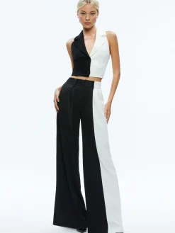 Alice and Olivia MATCHING SETS*MERI COLOR BLOCK BLAZER TOP + POMPEY COLOR BLOCK PANT