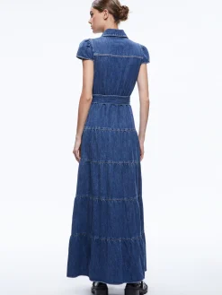 Alice and Olivia MAXI|DRESSES*MIRANDA MAXI DENIM DRESS
