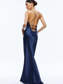 Alice and Olivia GUEST OF|MAXI*MONTANA LACE UP BACK MAXI GOWN