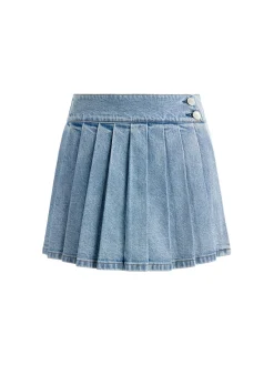 Alice and Olivia STACEY'S FAVORITES|JEAN SHOP*NOAH DENIM PLEATED SKORT