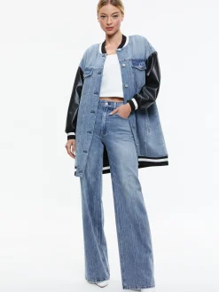 Alice and Olivia JEAN SHOP|JACKETS + COATS*ORTEN OVERSIZED VARSITY JACKET