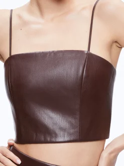 Alice and Olivia MATCHING SETS*PEARLE VEGAN LEATHER BUSTIER TOP + SIOBHAN VEGAN LEATHER MAXI SKIRT