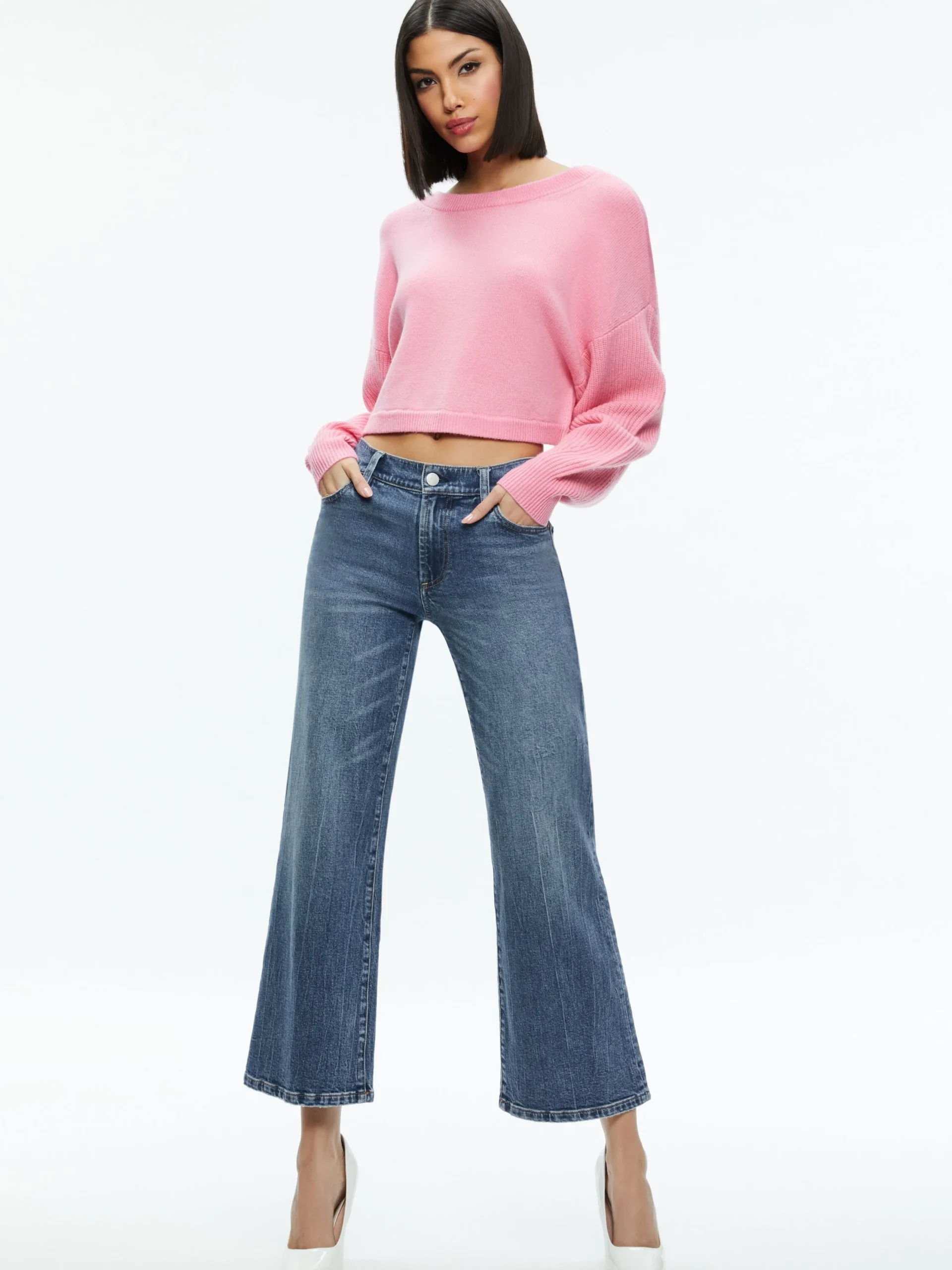 Alice and Olivia VALENTINE'S DAY EDIT|SWEATERS*POSEY CREWNECK SWEATER