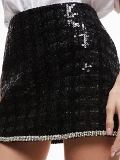 Alice and Olivia SKIRTS*RUBI SEQUIN TWEED MINI SKIRT