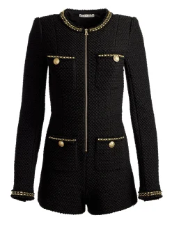 Alice and Olivia STACEY'S FAVORITES|THE WORKWEAR EDIT*SHILOH GOLD ZIPPER ROMPER