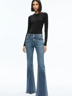 Alice and Olivia STACEY'S FAVORITES|JEAN SHOP*STACEY GODET BELL FLARE JEAN