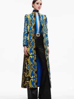 Alice and Olivia JACKETS + COATS*THOMAS EMBROIDERED MAXI COAT