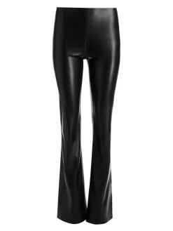 Alice and Olivia VEGAN LEATHER|ESSENTIALS*TINA VEGAN LEATHER SPLIT HEM PANT