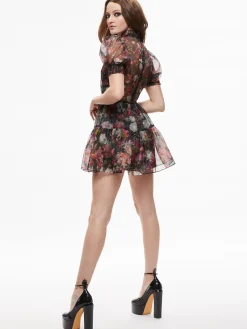 Alice and Olivia MINI|DRESSES*VERNITA PUFF SLEEVE MINI DRESS