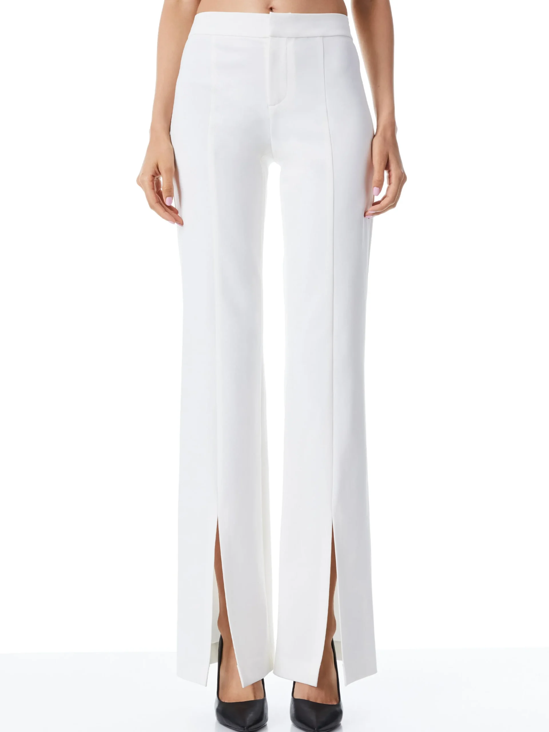 Alice and Olivia ESSENTIALS|THE WORKWEAR EDIT*WALKER SLIM FRONT SLIT PANTS