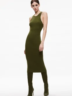 Alice and Olivia MIDI|DRESSES*WRIGHT TIE BACK DRESS