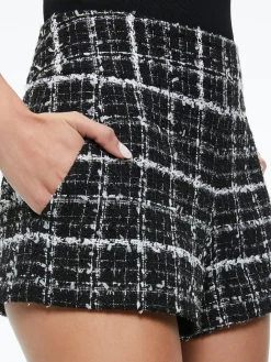 Alice and Olivia MATCHING SETS*YARDLEY CROPPED FRAY HEM JACKET + DONALD TWEED SHORT